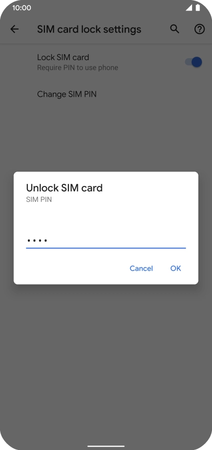 Key in your PIN and press OK. The default PIN is 1111.