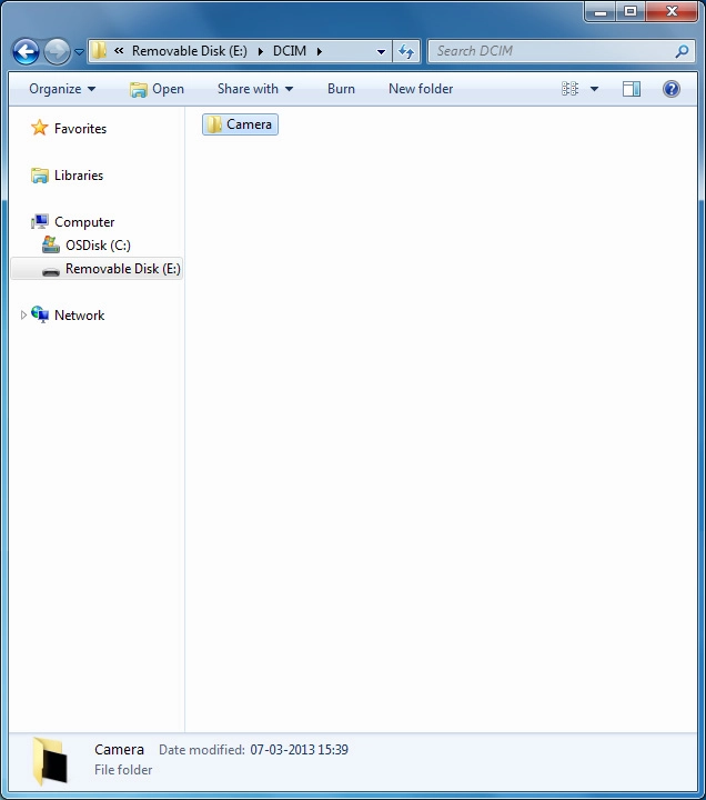Go to the required folder in your tablet's file system.