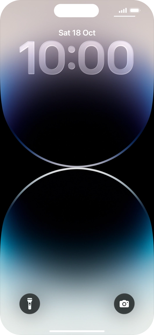 Press and hold anywhere on the lock screen.
