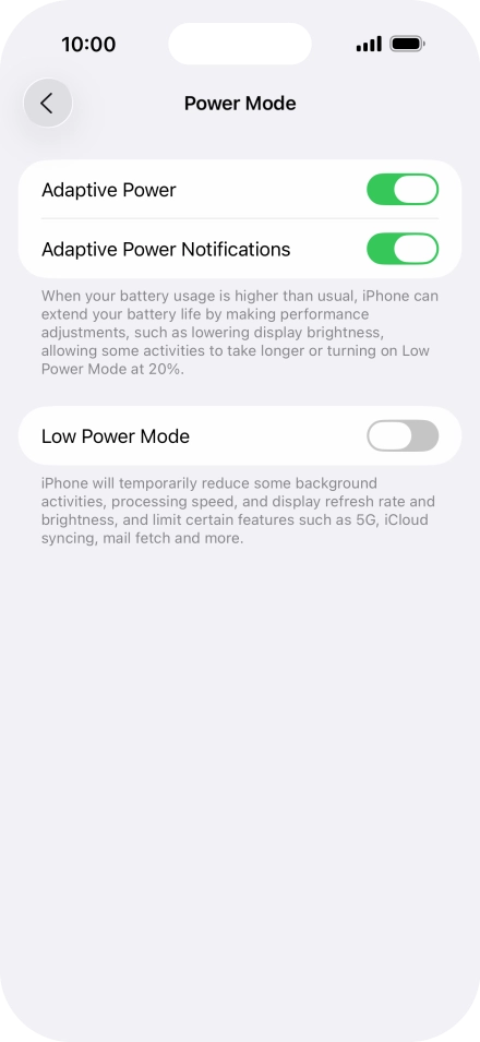 Press the indicator next to 