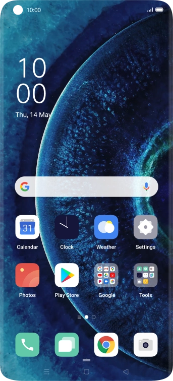 Press the phone icon.