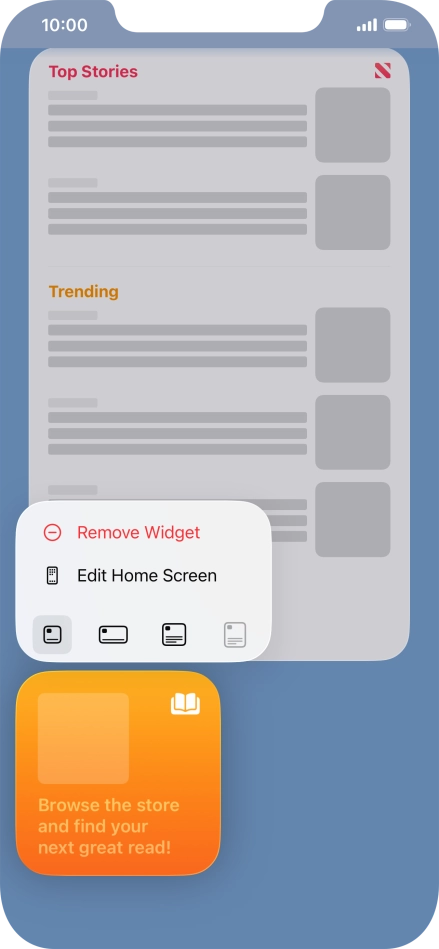 Press Remove Widget.