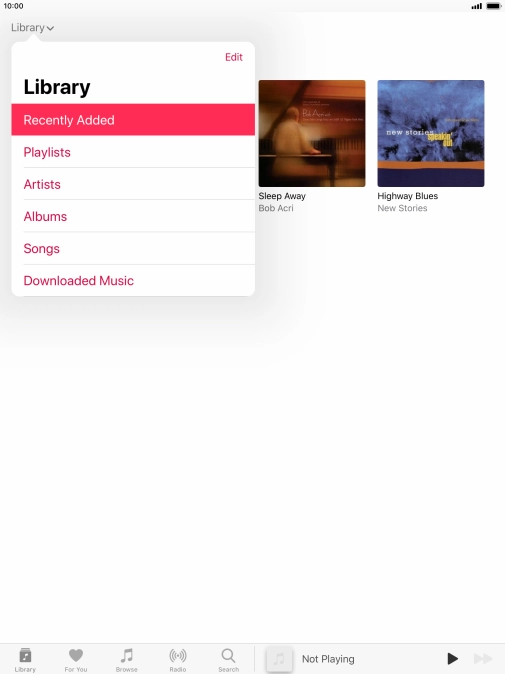 Press Playlists.