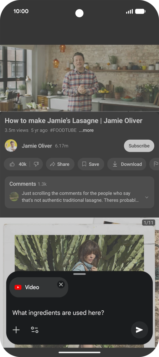 Follow the instructions on the screen to type or speak the required question for the video.