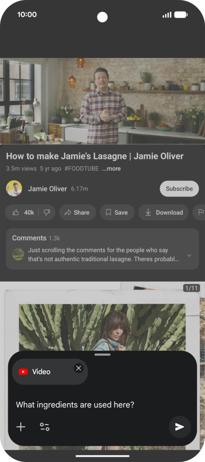 Follow the instructions on the screen to type or speak the required question for the video.