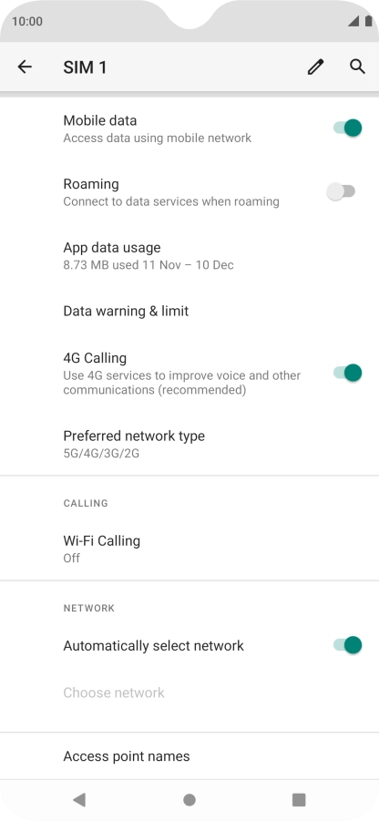 Press Wi-Fi Calling.