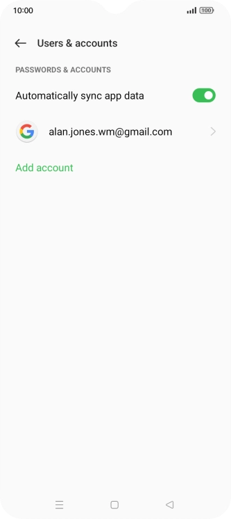 Press Add account.