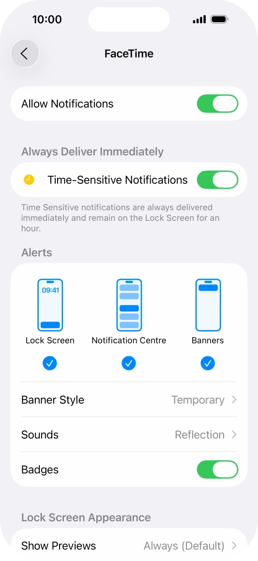 Press the indicator next to 