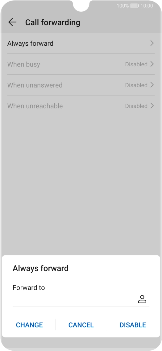 Press DISABLE.