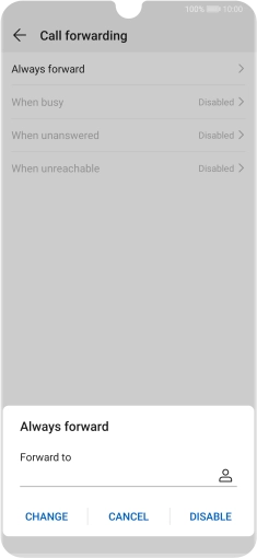 Press DISABLE.
