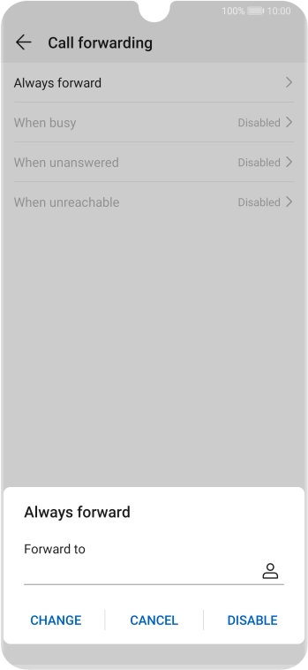 Press DISABLE.