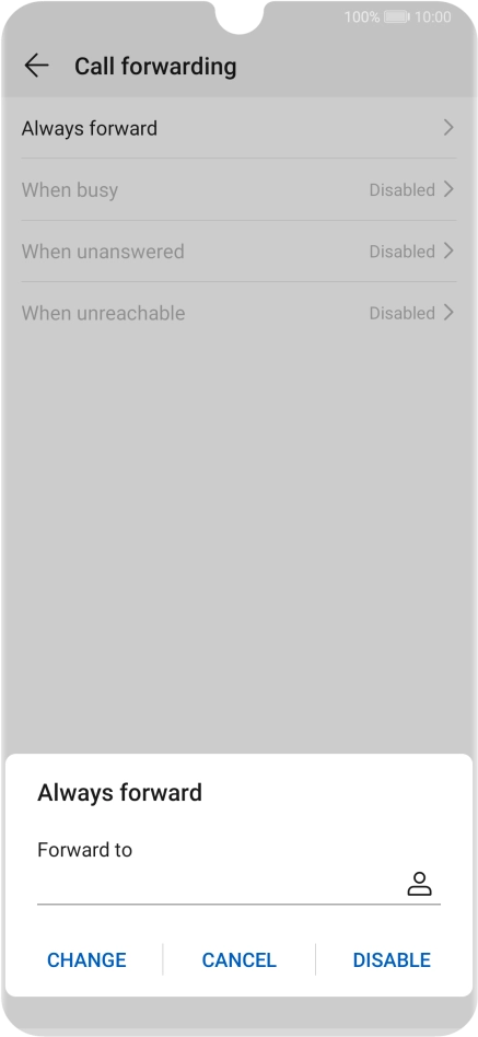Press DISABLE.