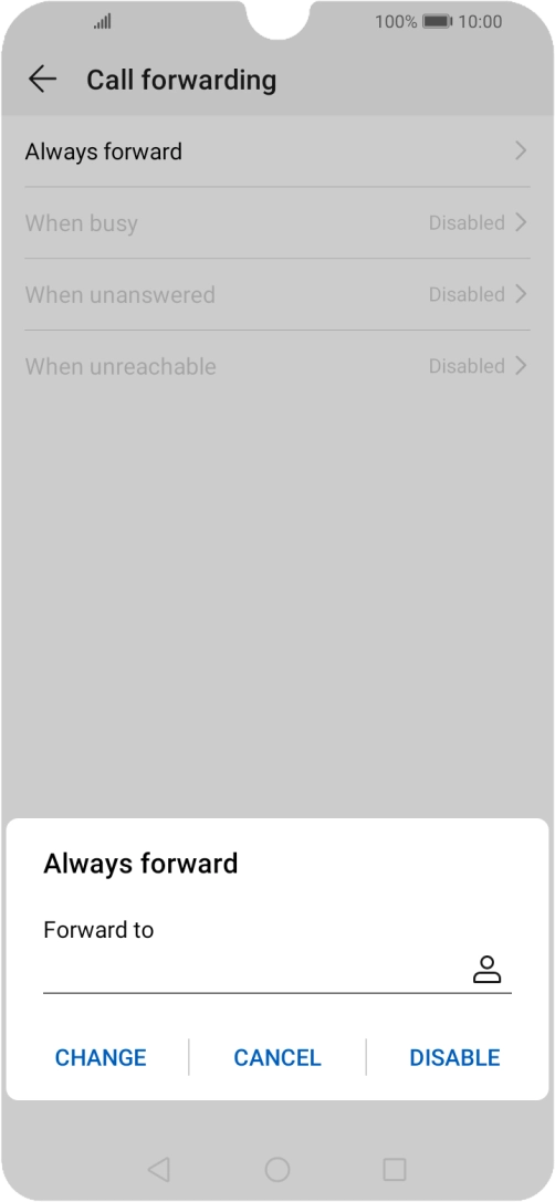 Press DISABLE.