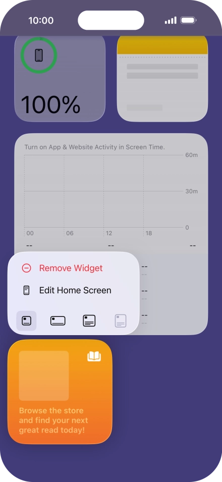 Press Remove Widget.