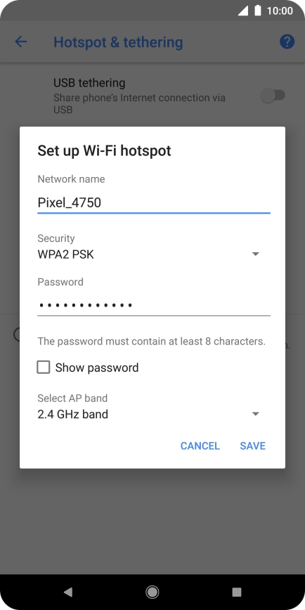 Press the drop down list below 