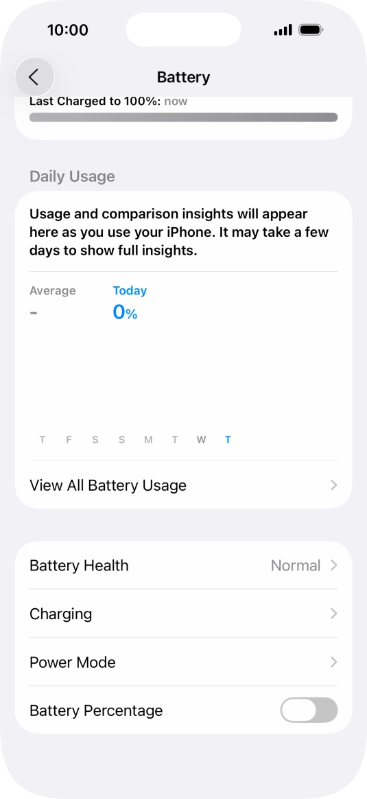 Press Power Mode.