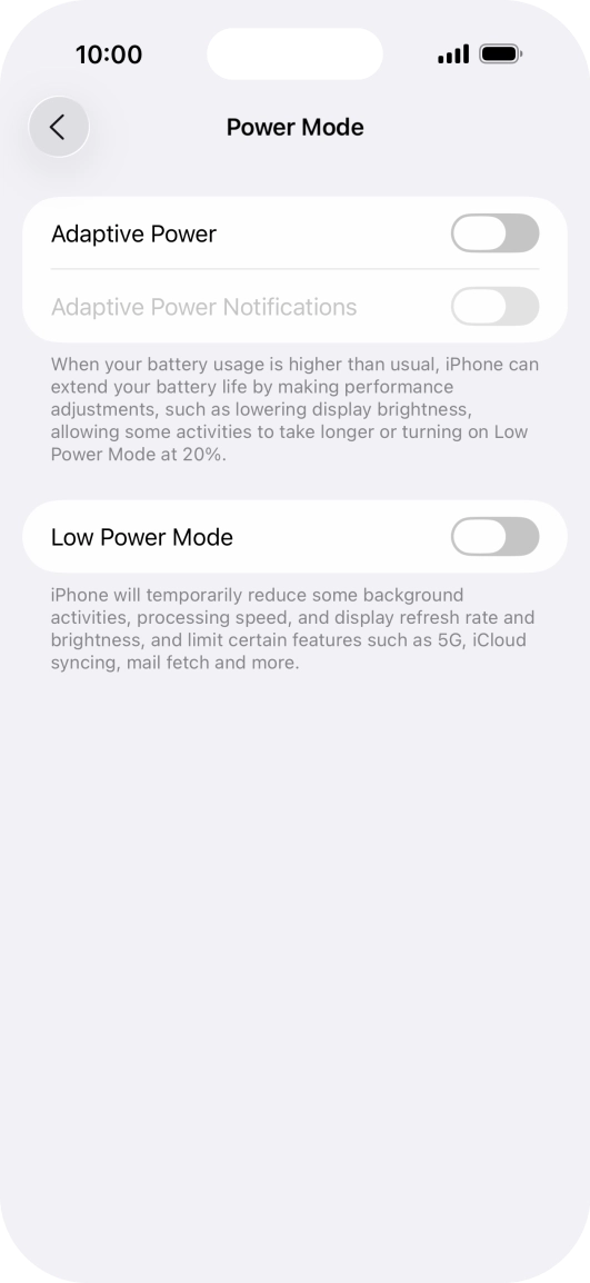 Press the indicator next to 