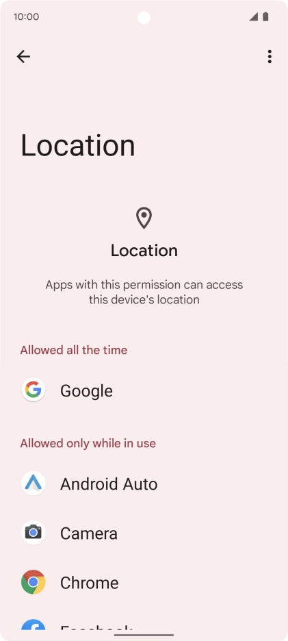 Press the required app.