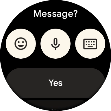 Press the write reply icon and key in the required text.