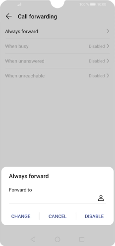 Press DISABLE.