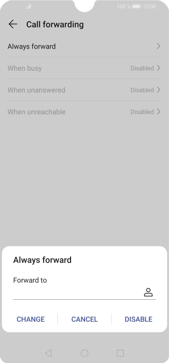 Press DISABLE.