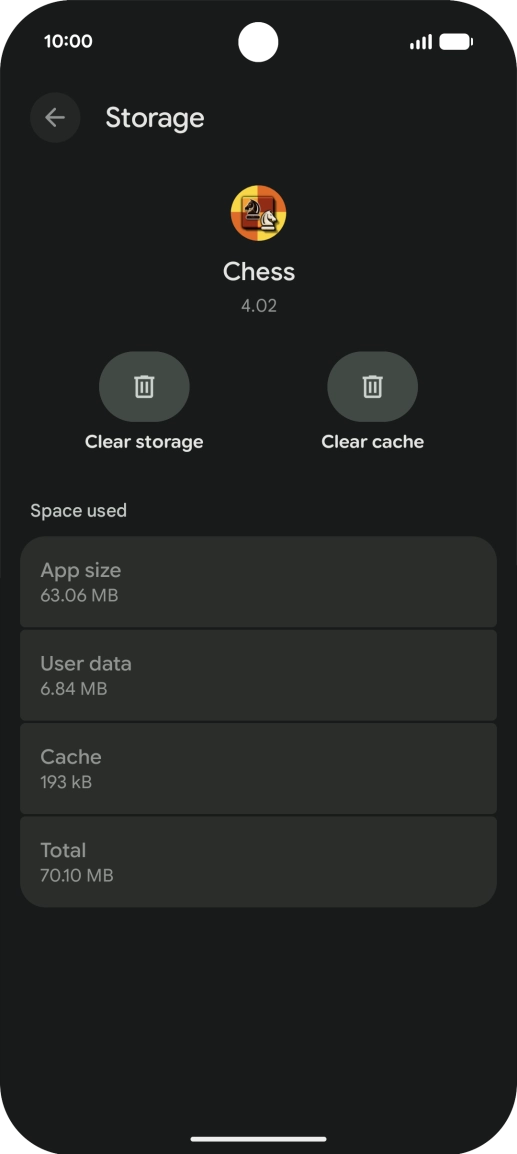 Press Clear cache.