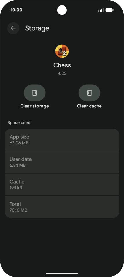 Press Clear cache.