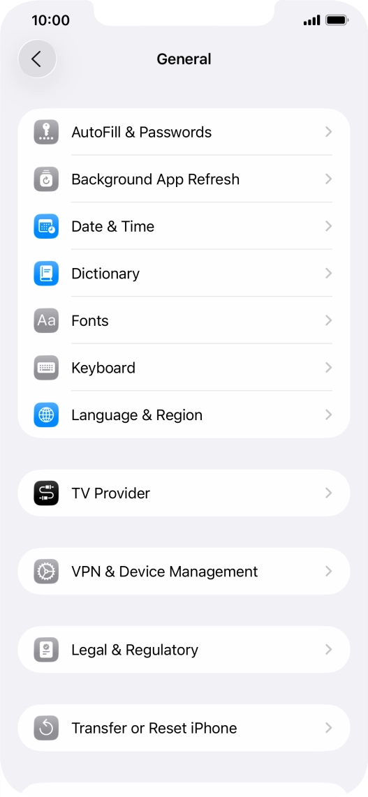 Press Transfer or Reset iPhone.