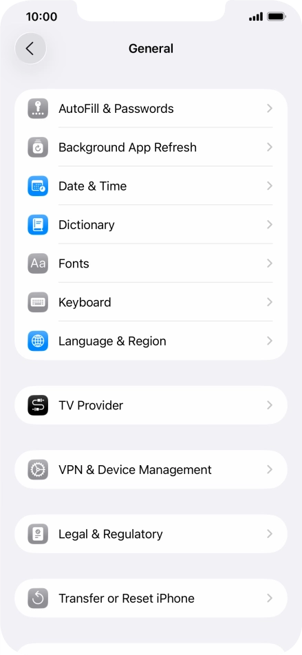 Press Transfer or Reset iPhone.