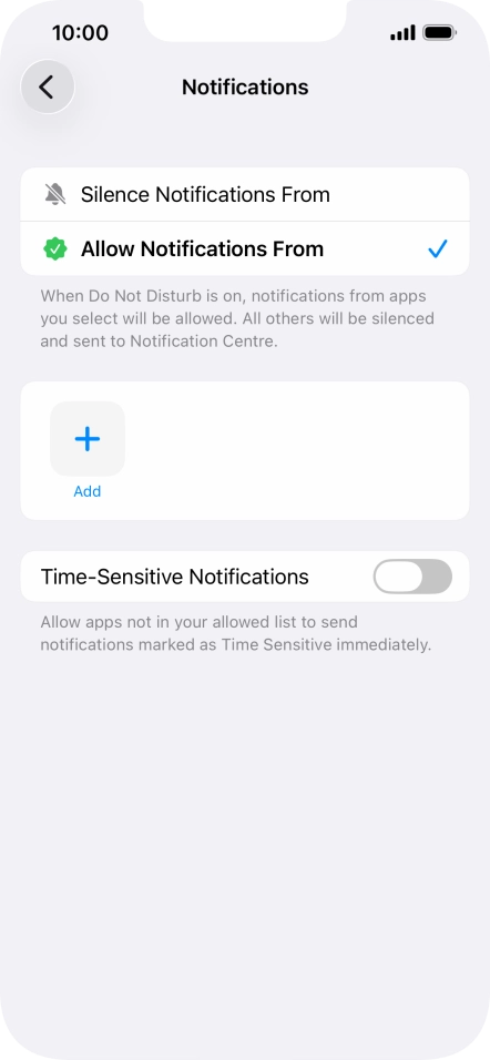 Press the indicator next to 