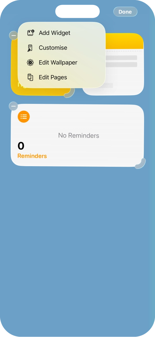 Press Add Widget.