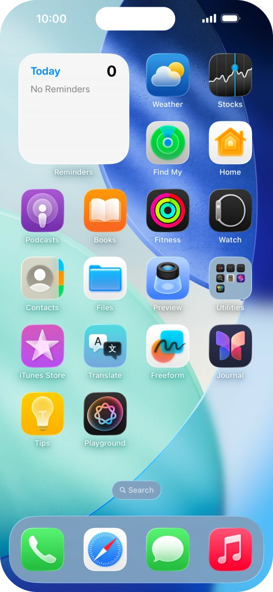 If you're using a Widget Stack: slide up or down on the stack to select the required widget.