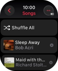 Go to the required category or playlist and press the required audio file.