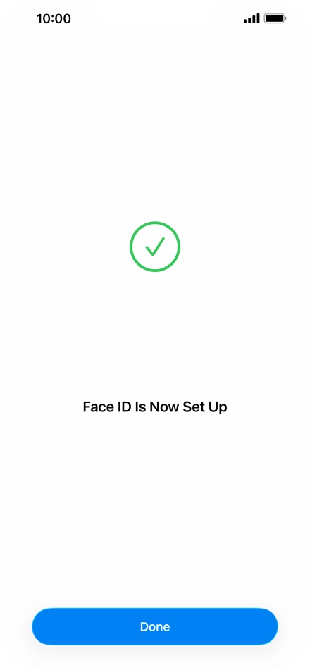 Press Done. If you haven't previously selected a phone lock code, key in a code of your own choice twice.