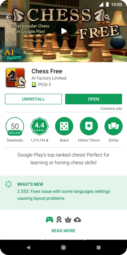 Press UNINSTALL.