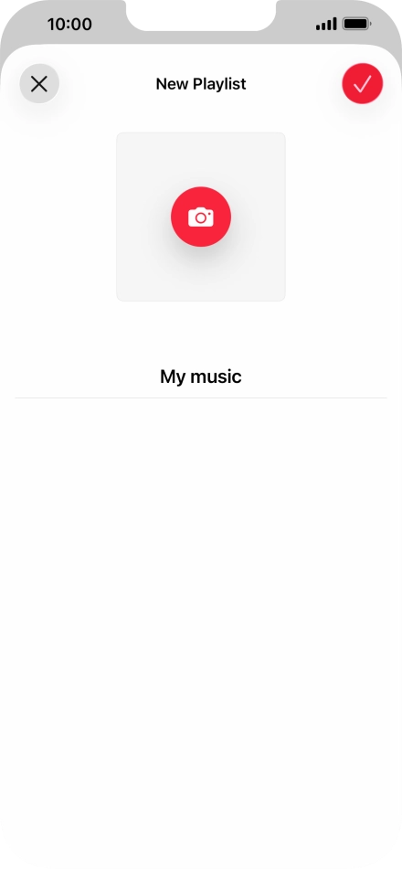 Press the confirm icon.