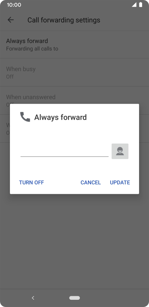 Press TURN OFF.