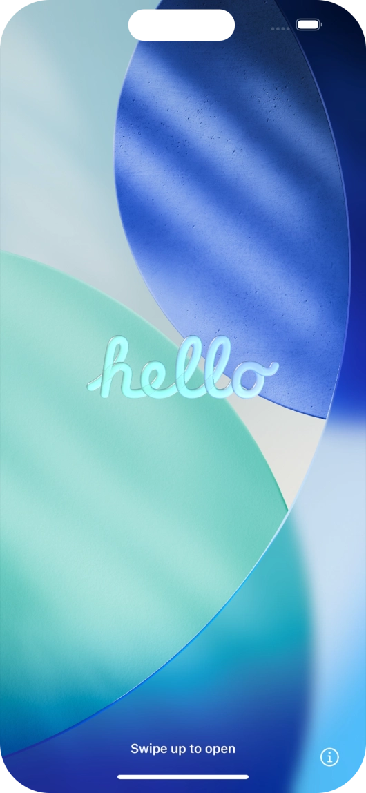 Slide your finger upwards starting from the bottom of the screen.