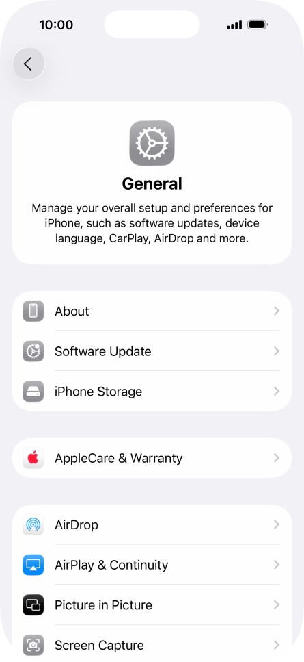 Press Software Update. If a new software version is available, it's displayed. Follow the instructions on the screen to update the phone software.