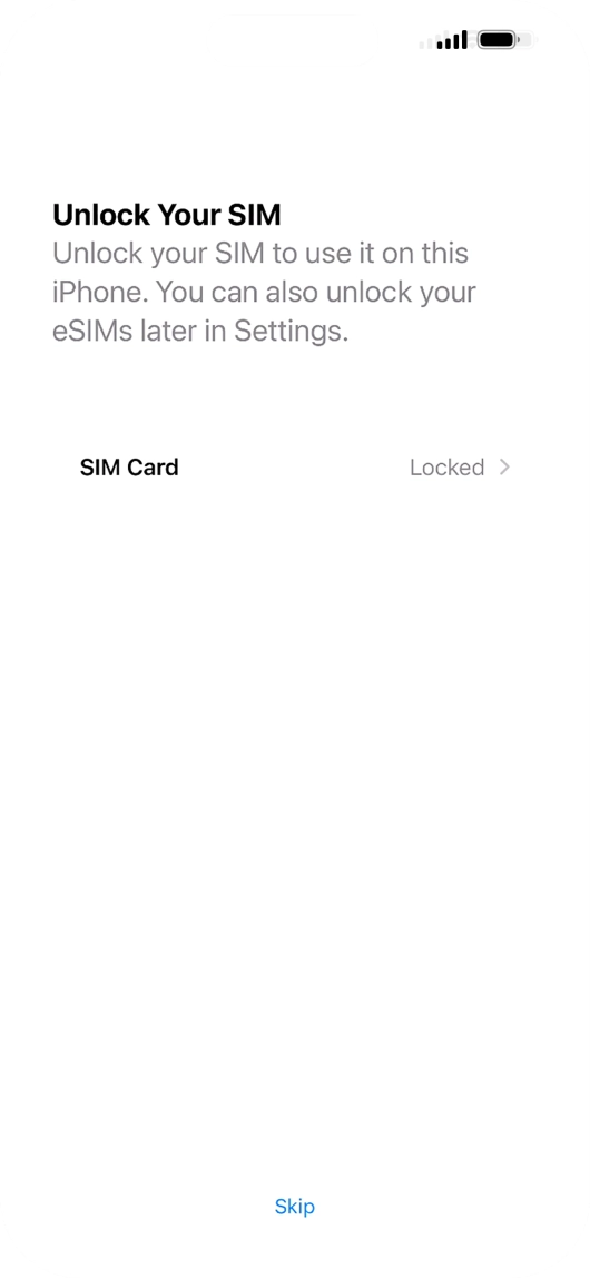 Press SIM Card.