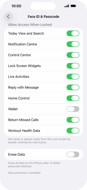 Press the indicator next to 