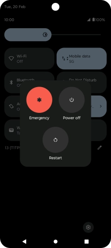 Press Power off.