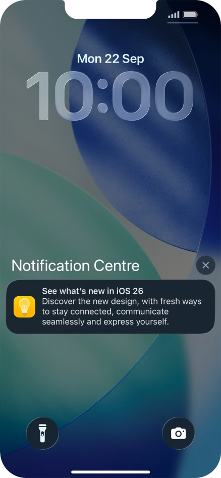 Press the required notification and follow the instructions on the screen to use the selected function.