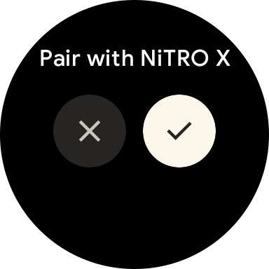 Press the confirm icon.