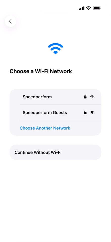 Press the required Wi-Fi network.