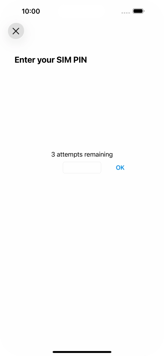 If your SIM is locked, key in your PIN and press OK. The default PIN is 1111.