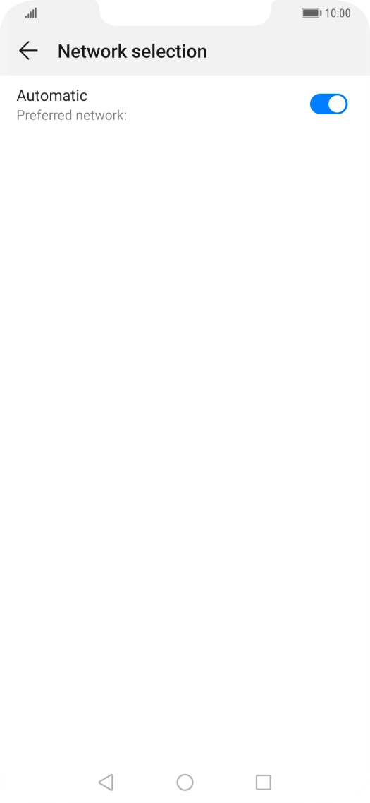 If you want to select a network manually, press the indicator next to 