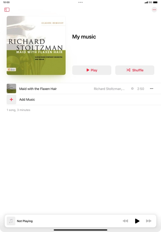 Go to the required category or playlist and press the required audio file.