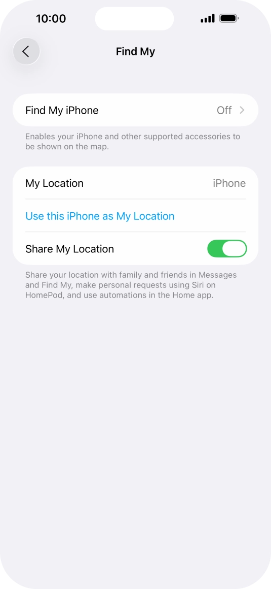 Press Find My iPhone.