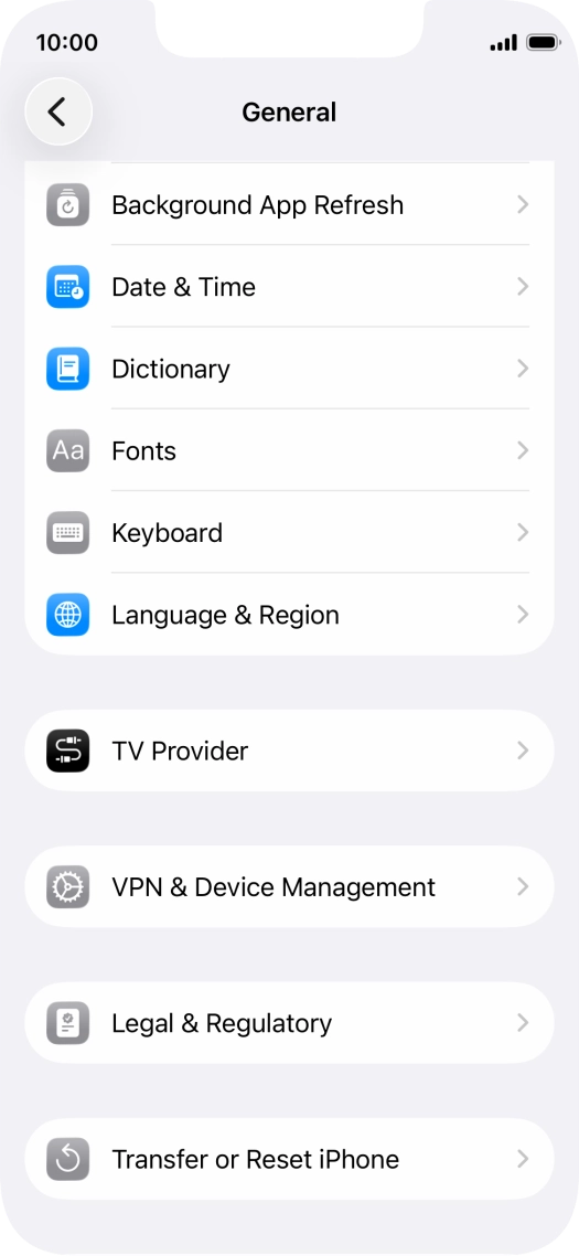 Press Transfer or Reset iPhone.
